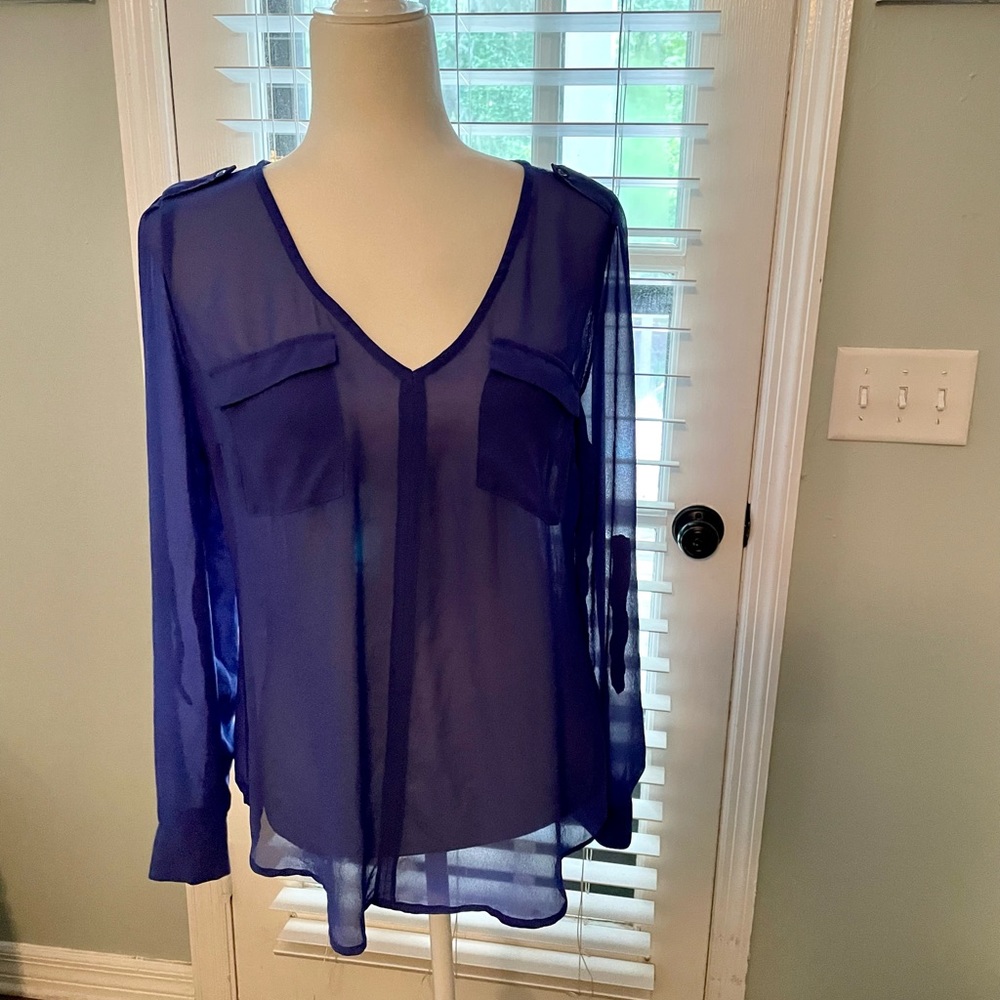 Candies Deep Blue/Purple Sheer Top